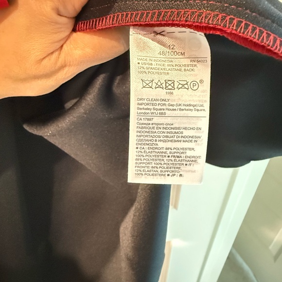 NWT Banana Republic Red Scallop V-Neck Sleeveless Dress - Picture 5 of 5